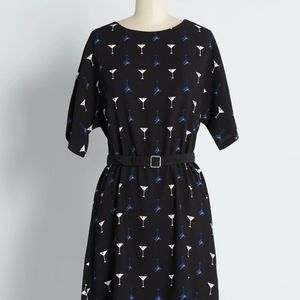 Modcloth Just A Little Something Belted Shift Dress, 2X